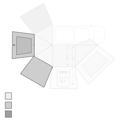 Nomadic Awning 270 Awning Side Wall - Shop Now Overland Vehicle Systems-1