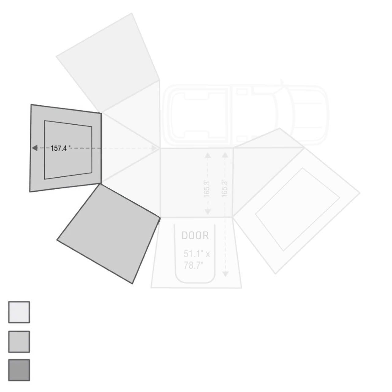 Nomadic Awning 270 Awning Side Wall - Shop Now Overland Vehicle Systems-3