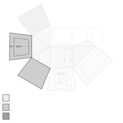 Nomadic Awning 270 Awning Side Wall - Shop Now Overland Vehicle Systems-3