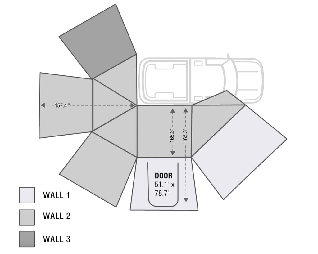 Nomadic 270 Awning Wall Kit Enhance Your Outdoor Experience Overland Vehicle Systems-1