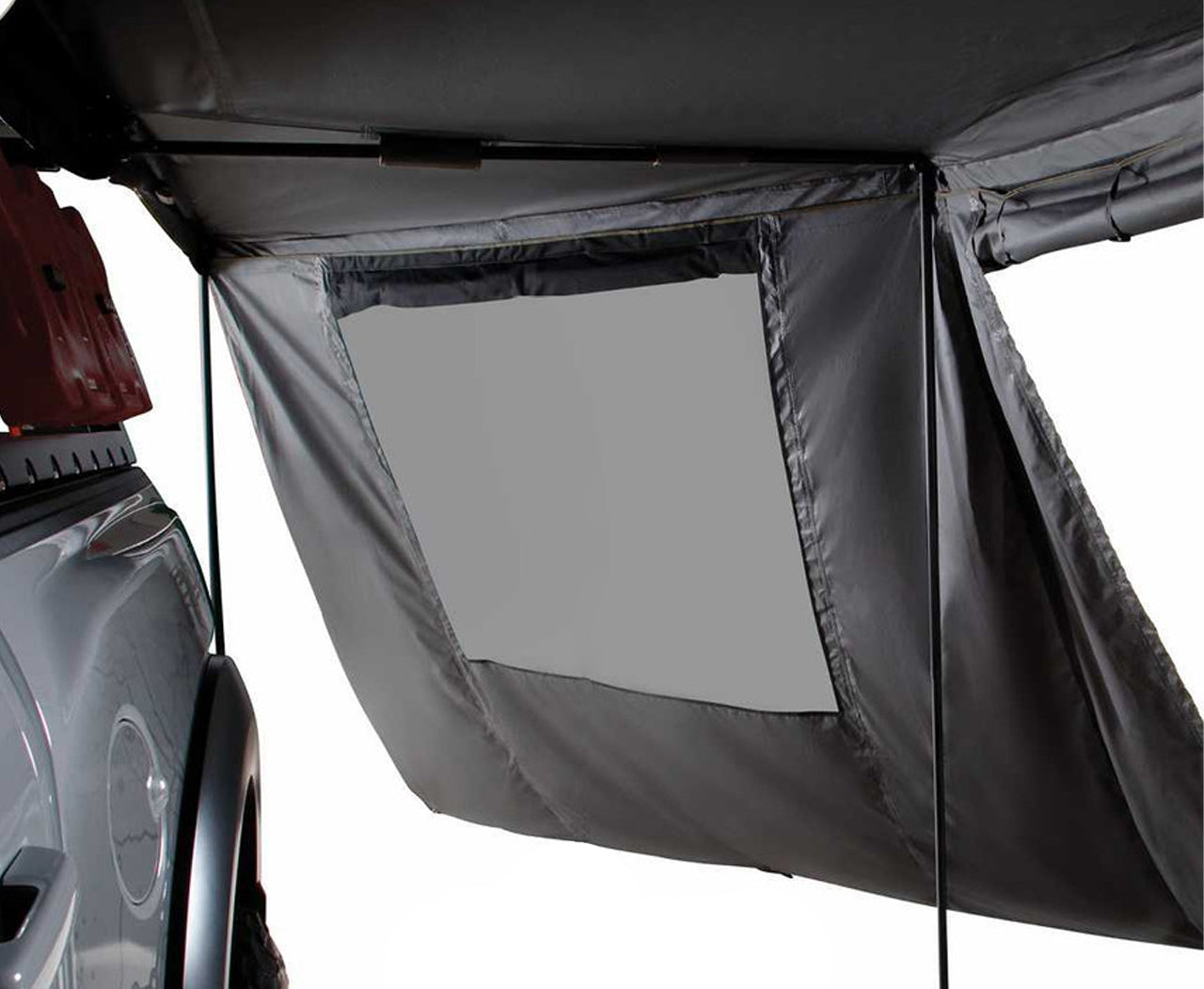 HD Nomadic 180 - LTE Awning Wall, Universal, Grey Body, Green Trim W/Storage Bag Overland Vehicle Systems-3