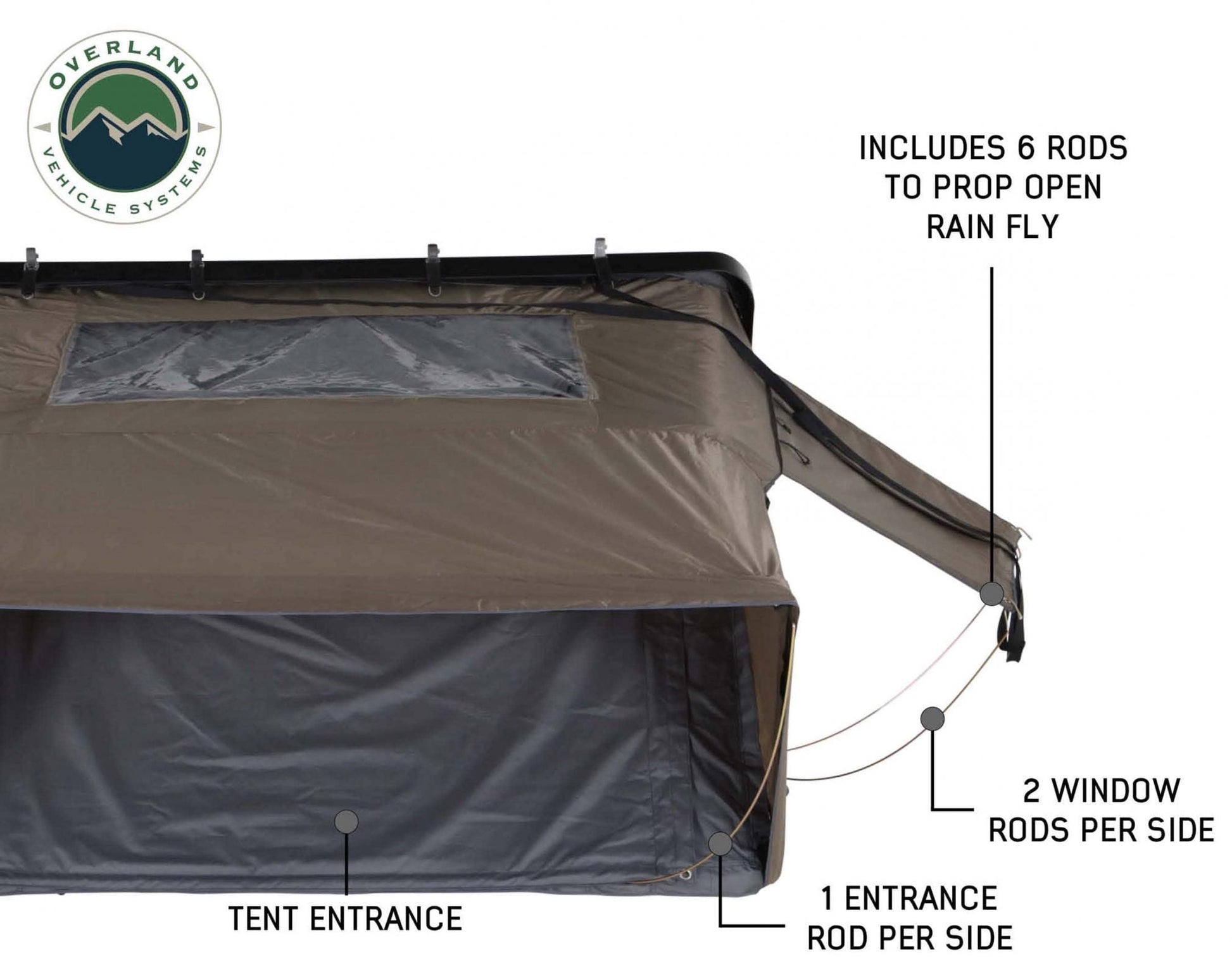 Overland Vehicle Systems Best Hard Shell Rooftop Tent 18189901 Bushveld II Overland Vehicle Systems