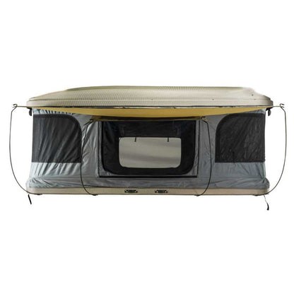 HD Bundu 2 - Hard Shell Pop Up Roof Top Tent, 2 Person, Grey Body and Black Rainfly Overland Vehicle Systems