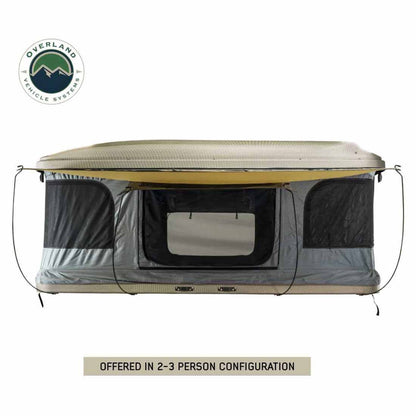HD Bundu 2 - Hard Shell Pop Up Roof Top Tent, 2 Person, Grey Body and Black Rainfly Overland Vehicle Systems-7