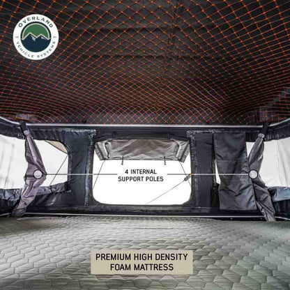 HD Bundu 3 - Hard Shell Pop Up Roof Top Tent, 3 Person, Grey Body and Black Rainfly Overland Vehicle Systems-1