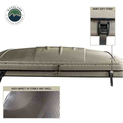 HD Bundu 3 - Hard Shell Pop Up Roof Top Tent, 3 Person, Grey Body and Black Rainfly Overland Vehicle Systems-6