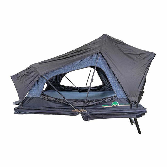 Overland Vehicle Systems XD Sherpa S4S - Soft Sided Roof Top Tent, 4 Person, Grey Body and Black Rainfly Overland Vehicle Systems