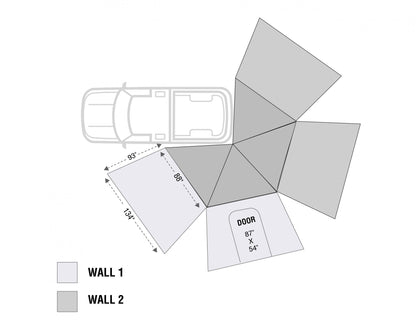 Freestanding Driver Nomadic 270LT Awning Wall 2 Overland Vehicle Systems-1