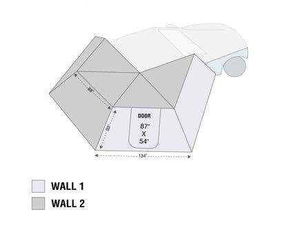 Freestanding Passenger Nomadic 270 LT Awning Wall 2 Overland Vehicle Systems