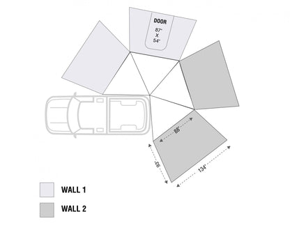 Freestanding Passenger Nomadic 270 LT Awning Wall 2 Overland Vehicle Systems-1
