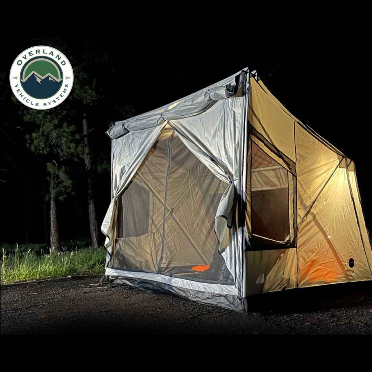 LD P.S.T. - Portable Safari Ground Tent Large, Grey Body and Grey Trim Overland Vehicle Systems-11
