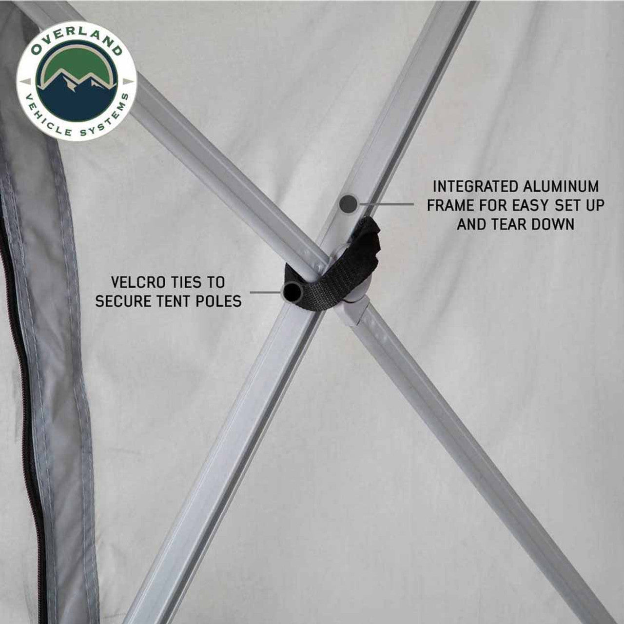 LD P.S.T. - Portable Safari Ground Tent Large, Grey Body and Grey Trim Overland Vehicle Systems-4