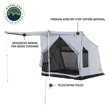 LD P.S.T. - Portable Safari Ground Tent Large, Grey Body and Grey Trim Overland Vehicle Systems-5