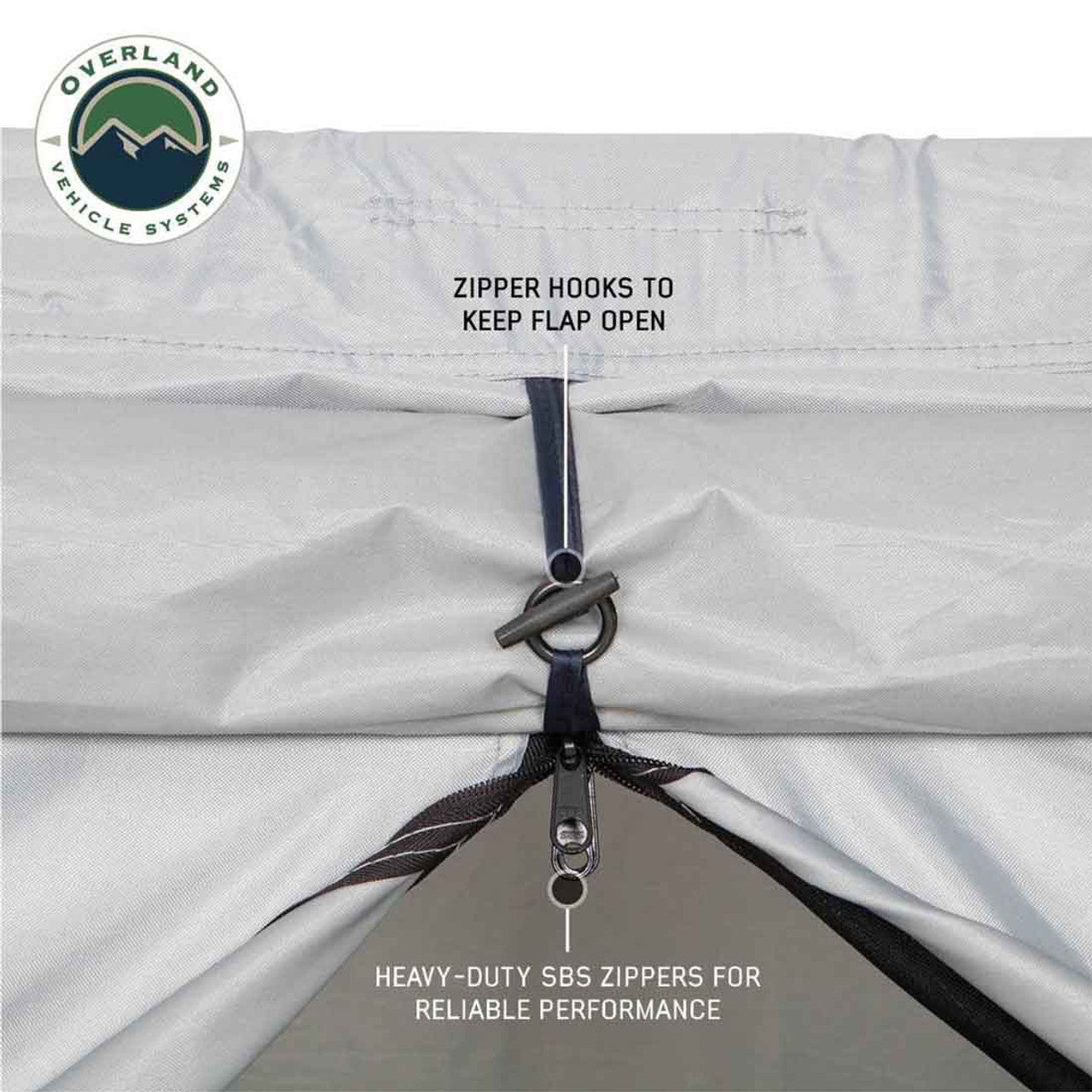 LD P.S.T. - Portable Safari Ground Tent Large, Grey Body and Grey Trim Overland Vehicle Systems-7