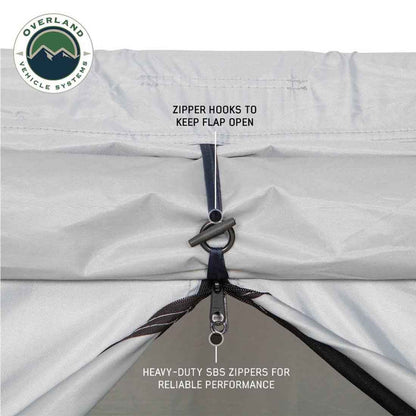 LD P.S.T. - Portable Safari Ground Tent Large, Grey Body and Grey Trim Overland Vehicle Systems-7