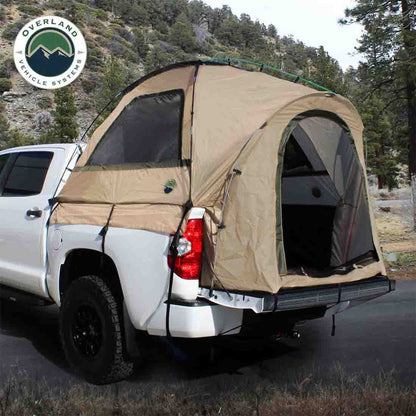 LD TACT - Bed Tent Full Size 5.5-5.8 Foot, Tan Body and Green Rainfly Overland Vehicle Systems-12