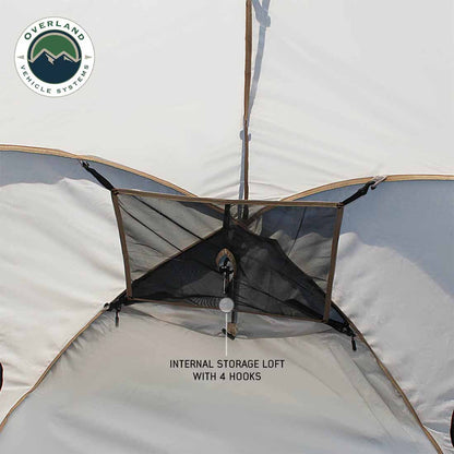 LD TACT - Bed Tent Full Size 6.5 Foot, Tan Body and Green Rainfly Overland Vehicle Systems-8