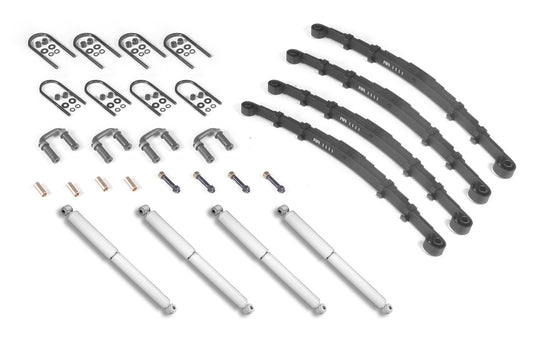 Suspension Master Rebuild Kit Includes Leaf Springs Shocks U-Bolts Bushings Spring Bolts Shackles If Necessary 1941-1945 MB/GPW 1946-1949 CJ2A 1949-1953 CJ3A 1950-1952 M38 And 1953-1968 CJ3B OMIX