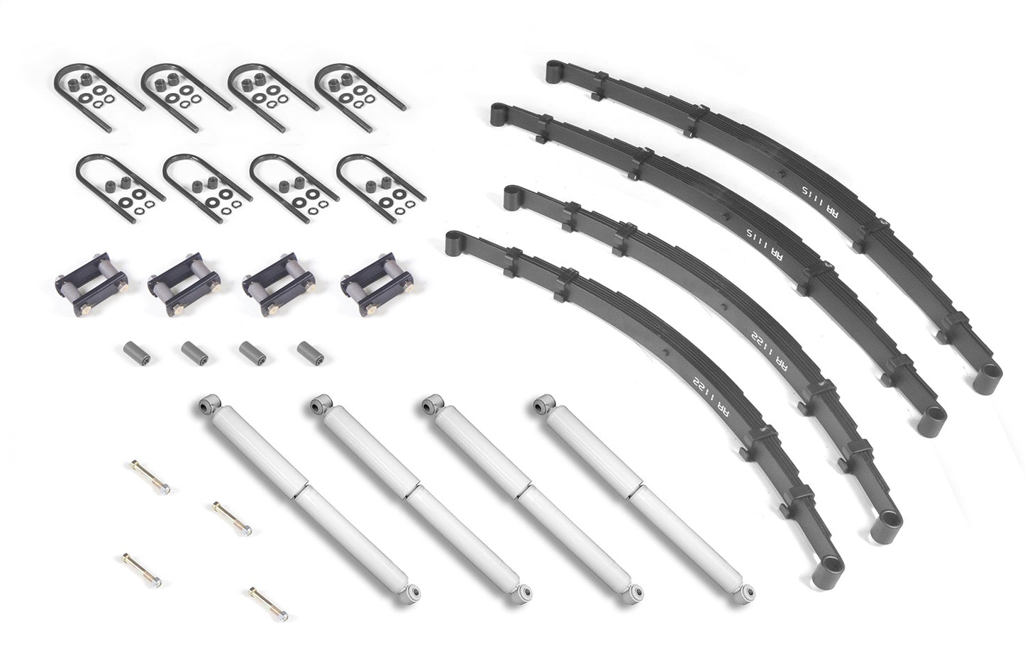 Suspension Master Rebuild Kit Includes Leaf Springs Shocks U-Bolts Bushings Spring Bolts Shackles If Necessary 1952-1957 M38-A1 OMIX