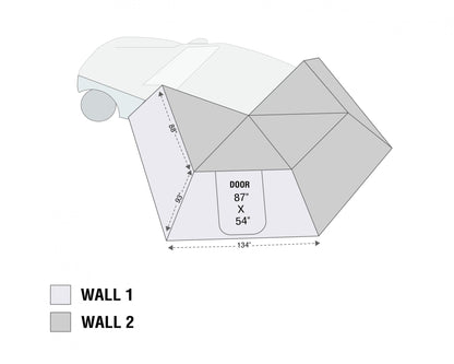 Shop Freestanding Driver Side Nomadic 270 LT Awning Wall 1 Overland Vehicle Systems