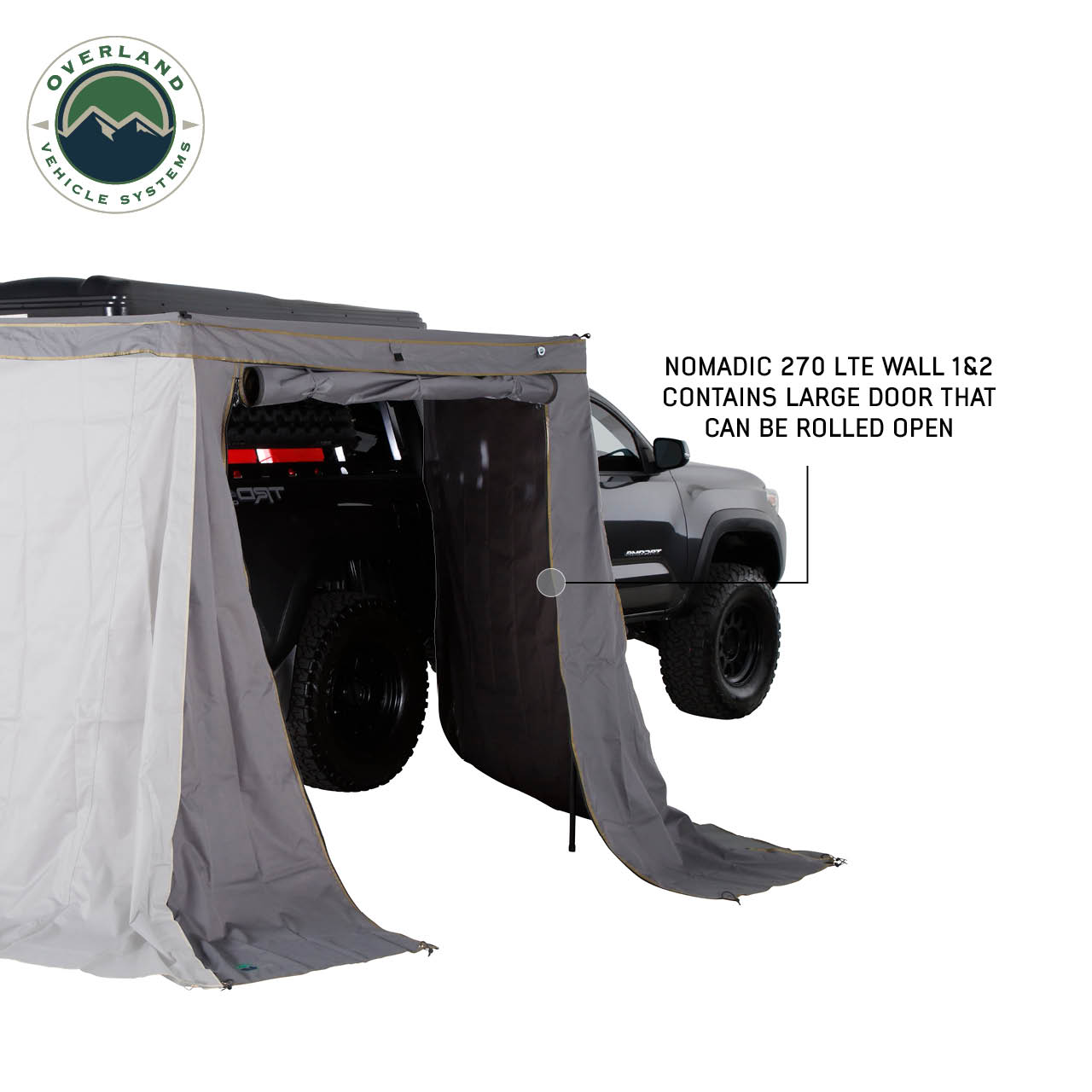 Overland Vehicle Systems Nomadic Passenger Side Walls 1 & 2 270 LTE Awning Wall Kit Overland Vehicle Systems