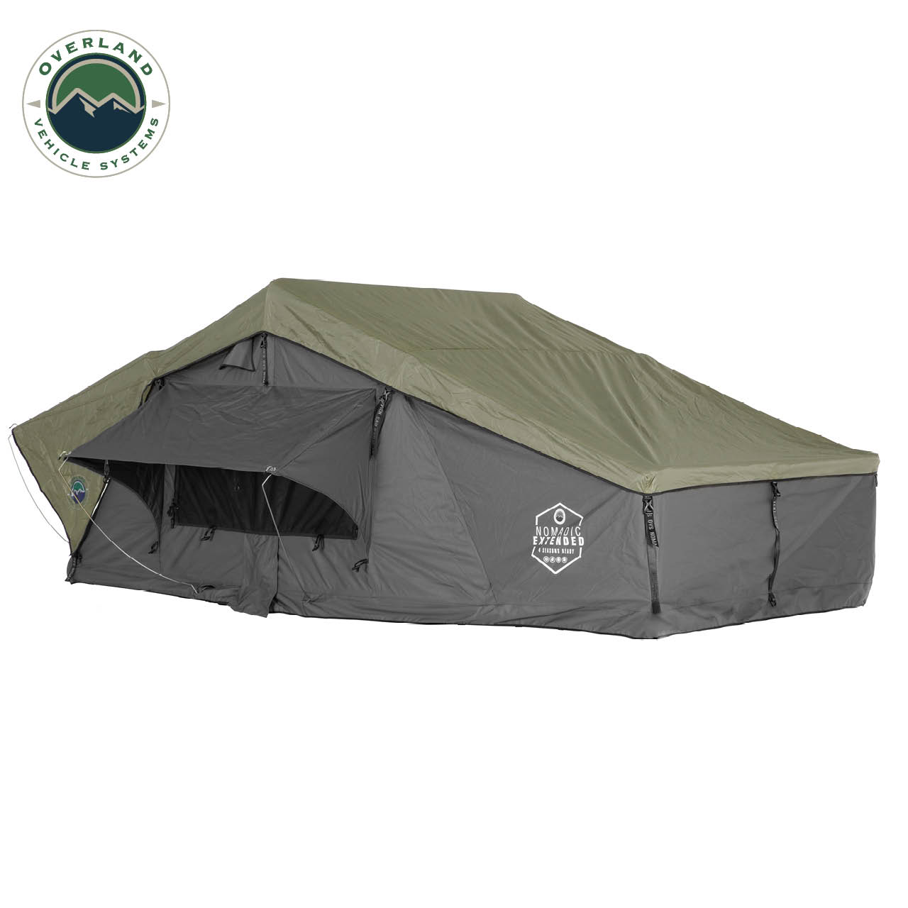 Overland Vehicle Systems Extended Roof Top Tent - The Perfect 4 Person Roof Top Tent Overland Vehicle Systems