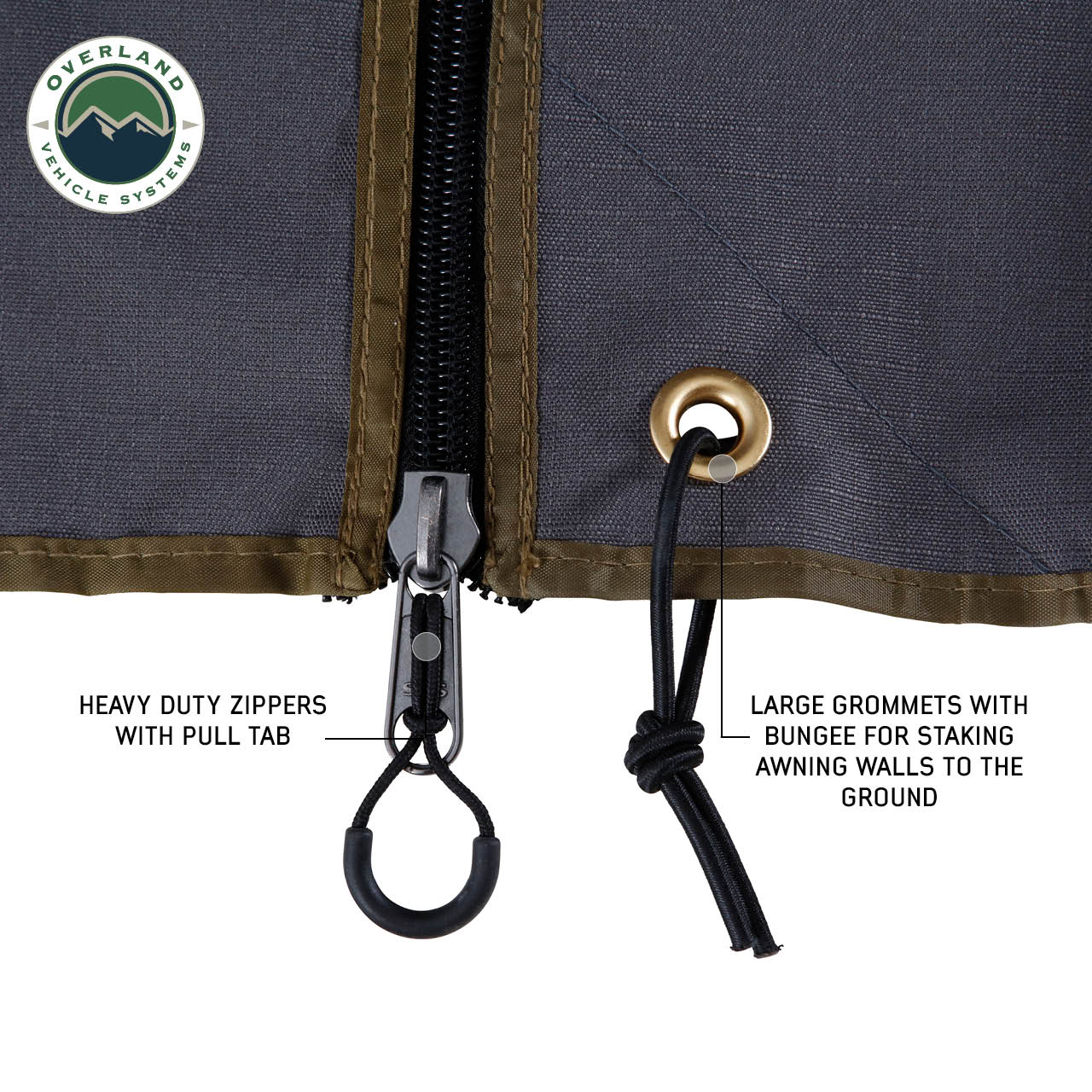 Overland Vehicle Systems Nomadic 270 LTE Awning Passenger Side Walls 3 and 4 Overland Vehicle Systems