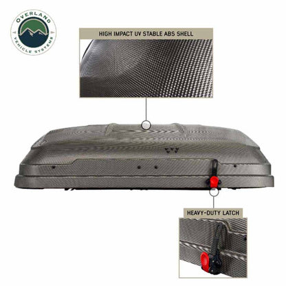 HD Bundu 4 - Hard Shell Roof Top Tent, 4 Person, Grey Body and Black Rainfly Overland Vehicle Systems-6