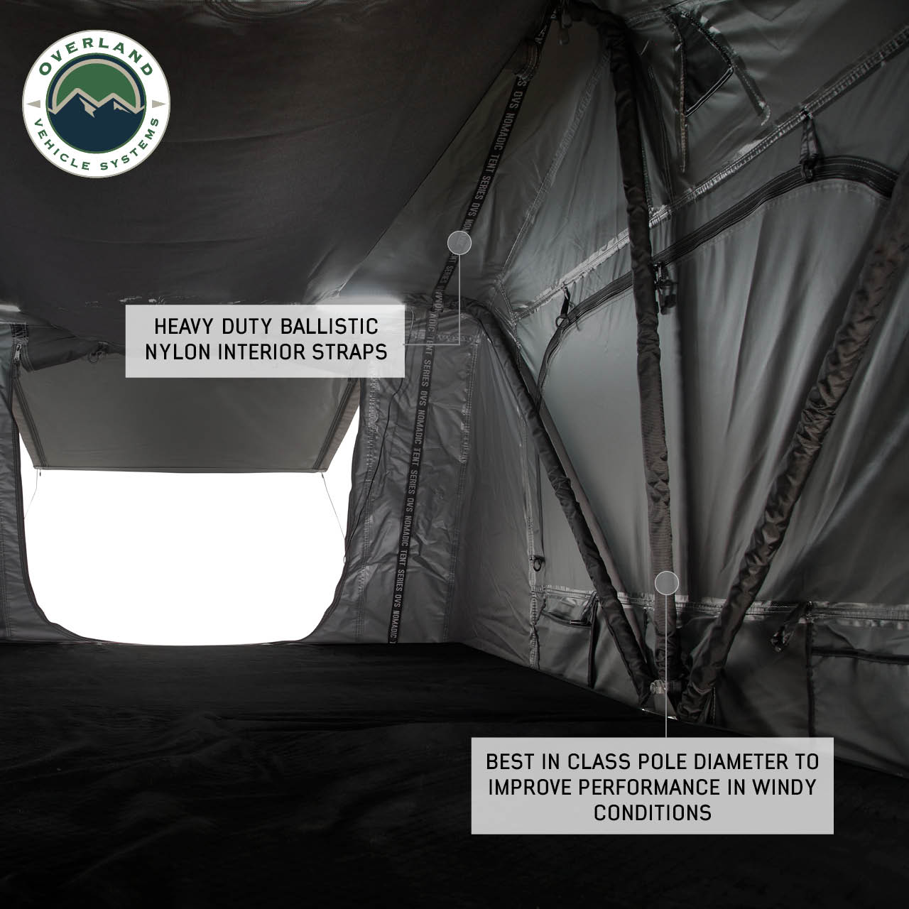 Nomadic 2 Standard Roof Top Tent Roof Top Tent 2 Person Overland Vehicle Systems-11