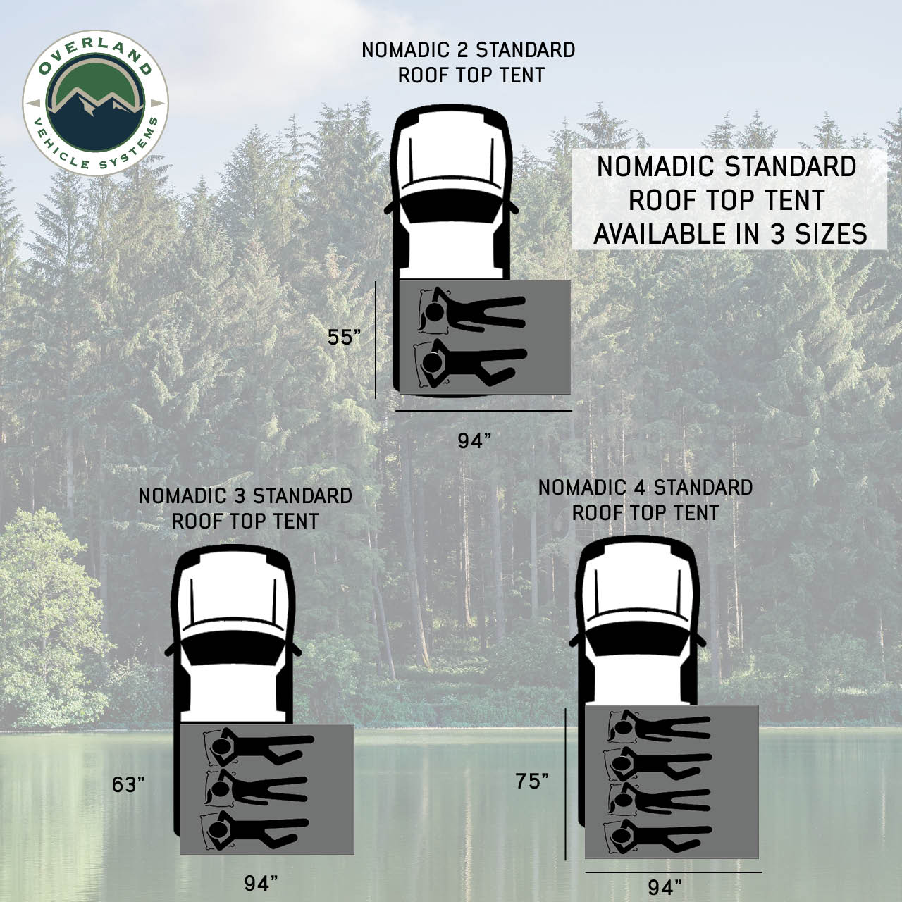 Nomadic 2 Standard Roof Top Tent Roof Top Tent 2 Person Overland Vehicle Systems-17