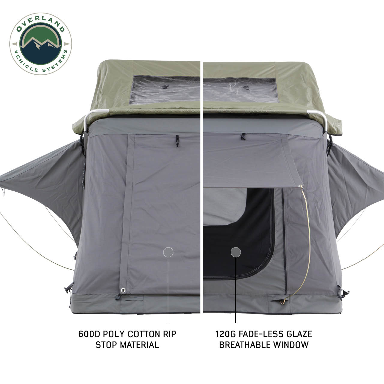 Overland Vehicle Systems Nomadic 3 Standard Roof Top Tent 3 Person Roof Top Tent Overland Vehicle Systems