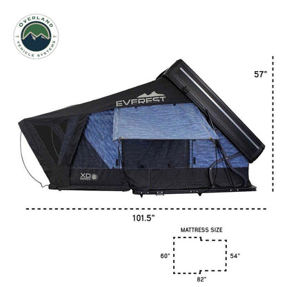 XD Everest 2 - Cantilever Aluminum Roof Top Tent, 2 Person, Grey Body and Black Rainfly Overland Vehicle Systems-12
