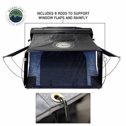 XD Everest 2 - Cantilever Aluminum Roof Top Tent, 2 Person, Grey Body and Black Rainfly Overland Vehicle Systems-6