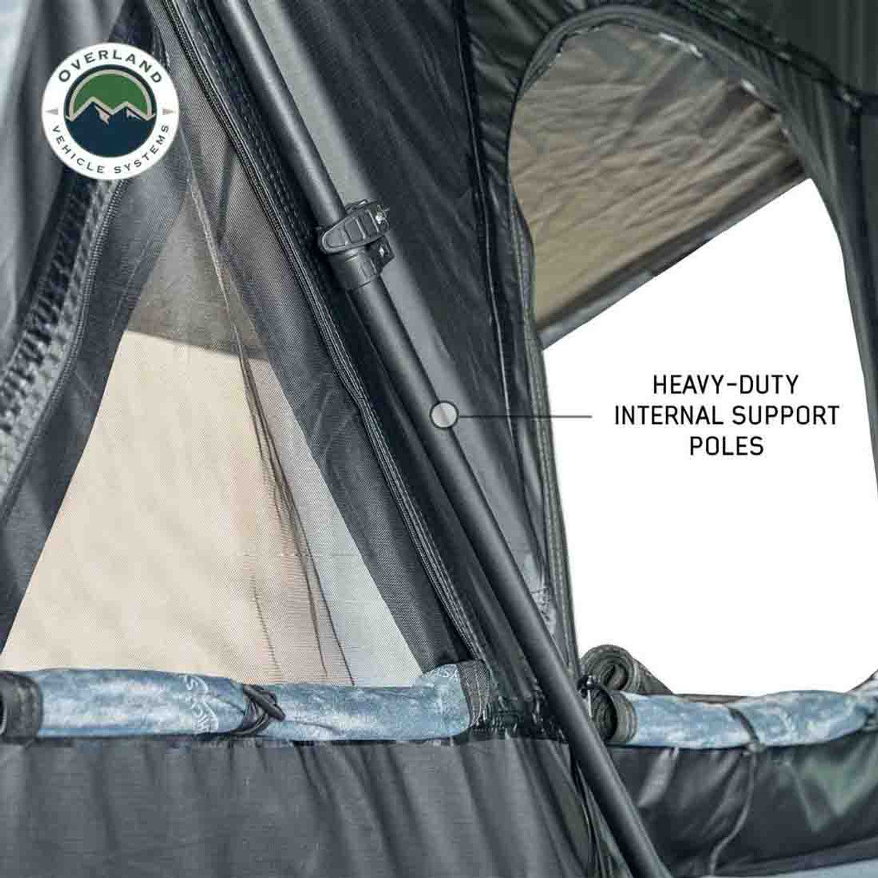 XD Everest 2 - Cantilever Aluminum Roof Top Tent, 2 Person, Grey Body and Black Rainfly Overland Vehicle Systems-9