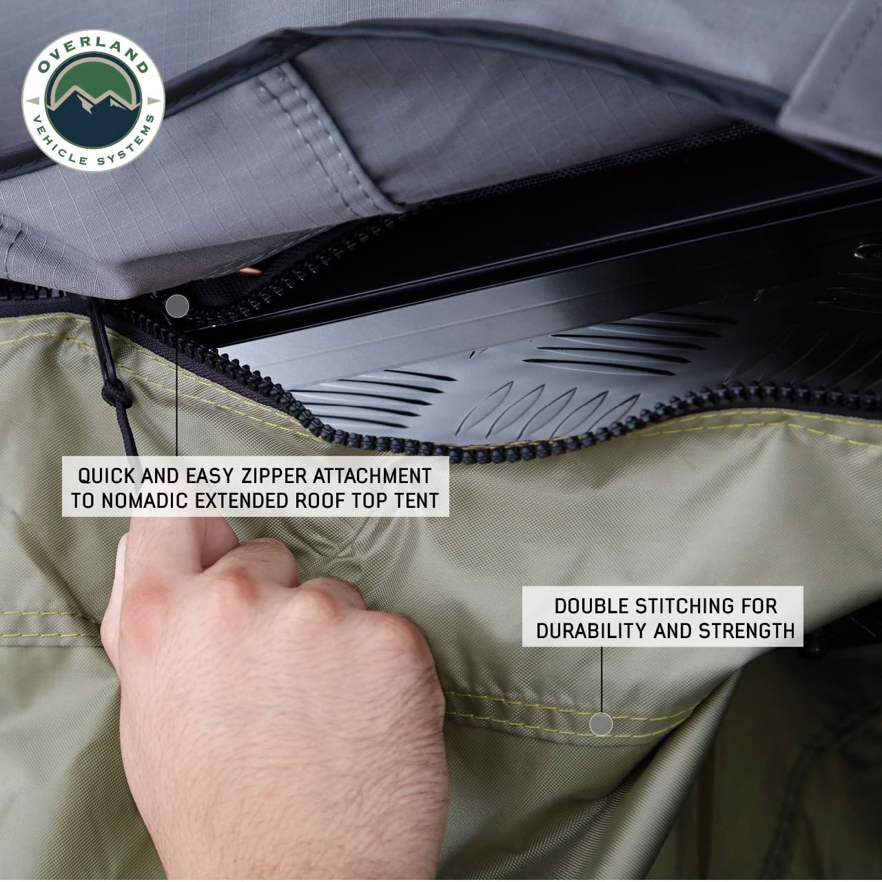 Nomadic 2 Roof Top Tent Annex Room Overland Vehicle Systems-8