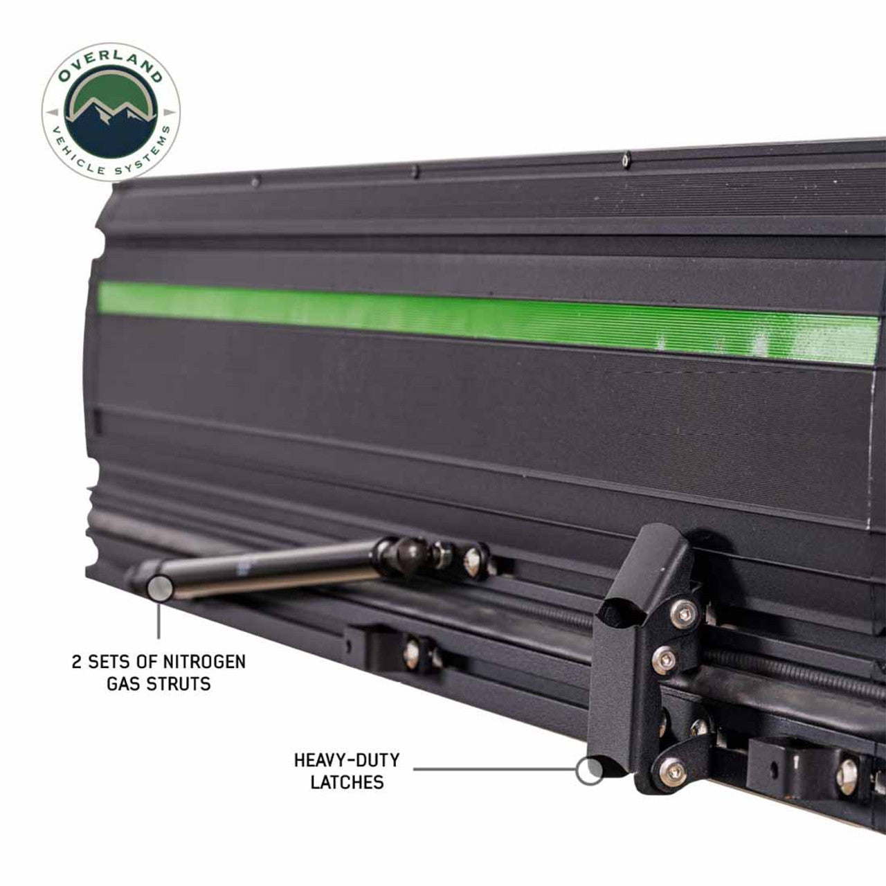 Overland Vehicle Systems XD Lohtse - Clamshell Aluminum Roof Top Tent, 2 Person, Grey Body and Black Rainfly Overland Vehicle Systems