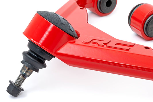 Red Forged Upper Control Arms 3 Inch Lift Silverado/Sierra 2500HD (01-10) Rough Country-1