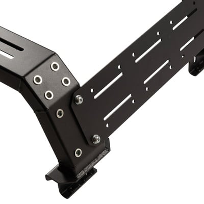Defender Low Profile Bed Rack Black Carbon Steel Smittybilt-2