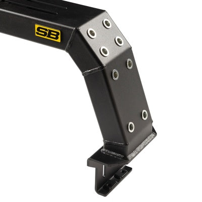 Defender Low Profile Bed Rack Black Carbon Steel Smittybilt-6