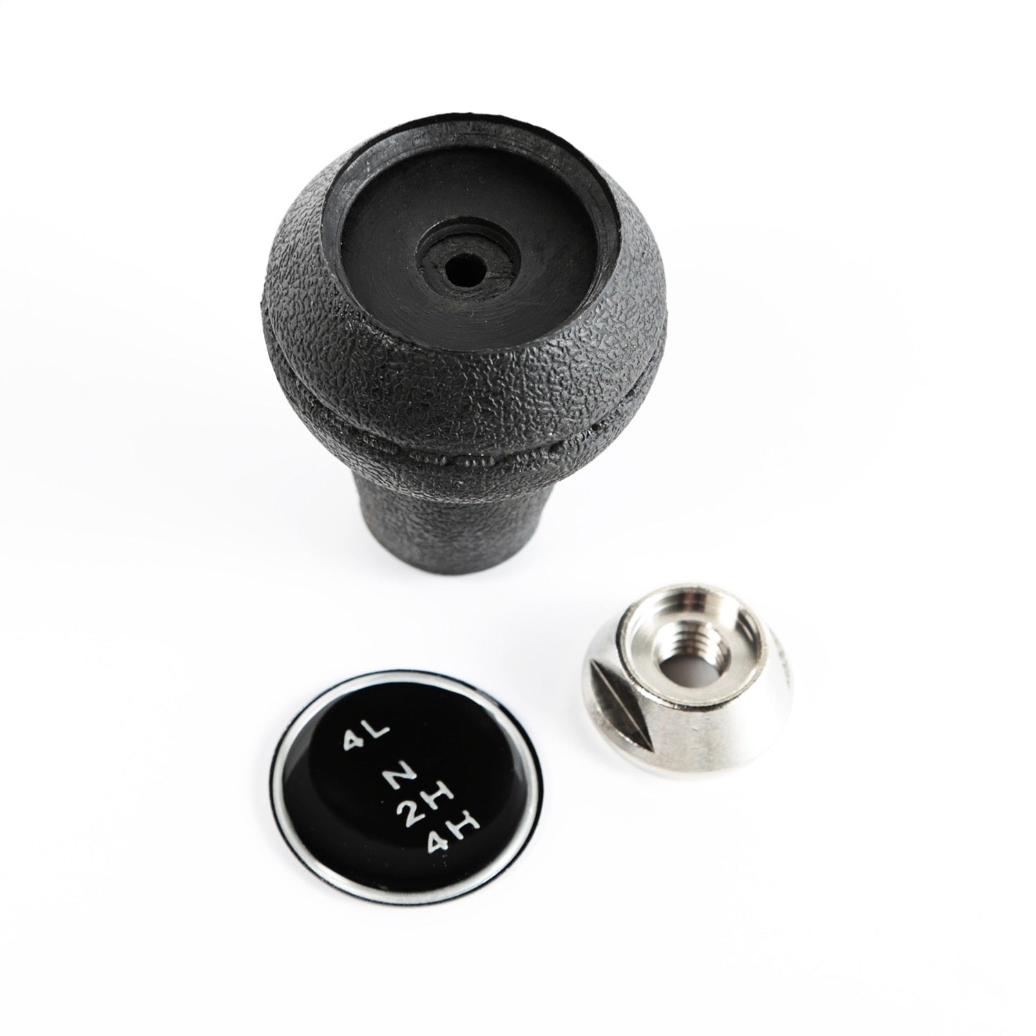 Transfer Case Shift Knob Dana 300 Includes Knob/Pattern Insert/Lock Nut 1980-1983 CJ5 1980-1986 CJ7 And 1981-1986 CJ8 Scrambler OMIX
