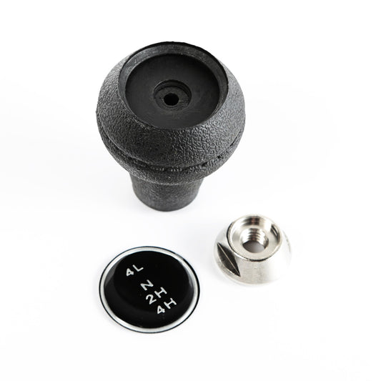 Transfer Case Shift Knob Dana 300 Includes Knob/Pattern Insert/Lock Nut 1980-1983 CJ5 1980-1986 CJ7 And 1981-1986 CJ8 Scrambler OMIX