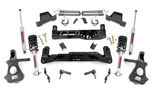 Rough Country 7 Inch Suspension Lift Kit Lifted Struts 14-18 Silverado/Sierra 1500 2WD Rough Country