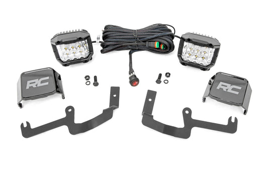 LED Light Kit | Ditch Mount |  3" OSRAM | Wide | Chevy Silverado 1500 (19-24) Rough Country
