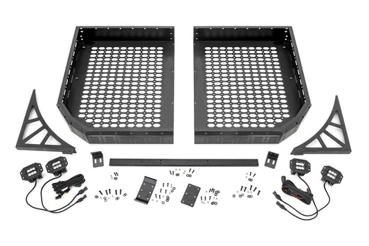 Cargo Rack | Dual 2" Black LED Pairs | Flush Mount | Polaris Ranger XP 1000  Rough Country
