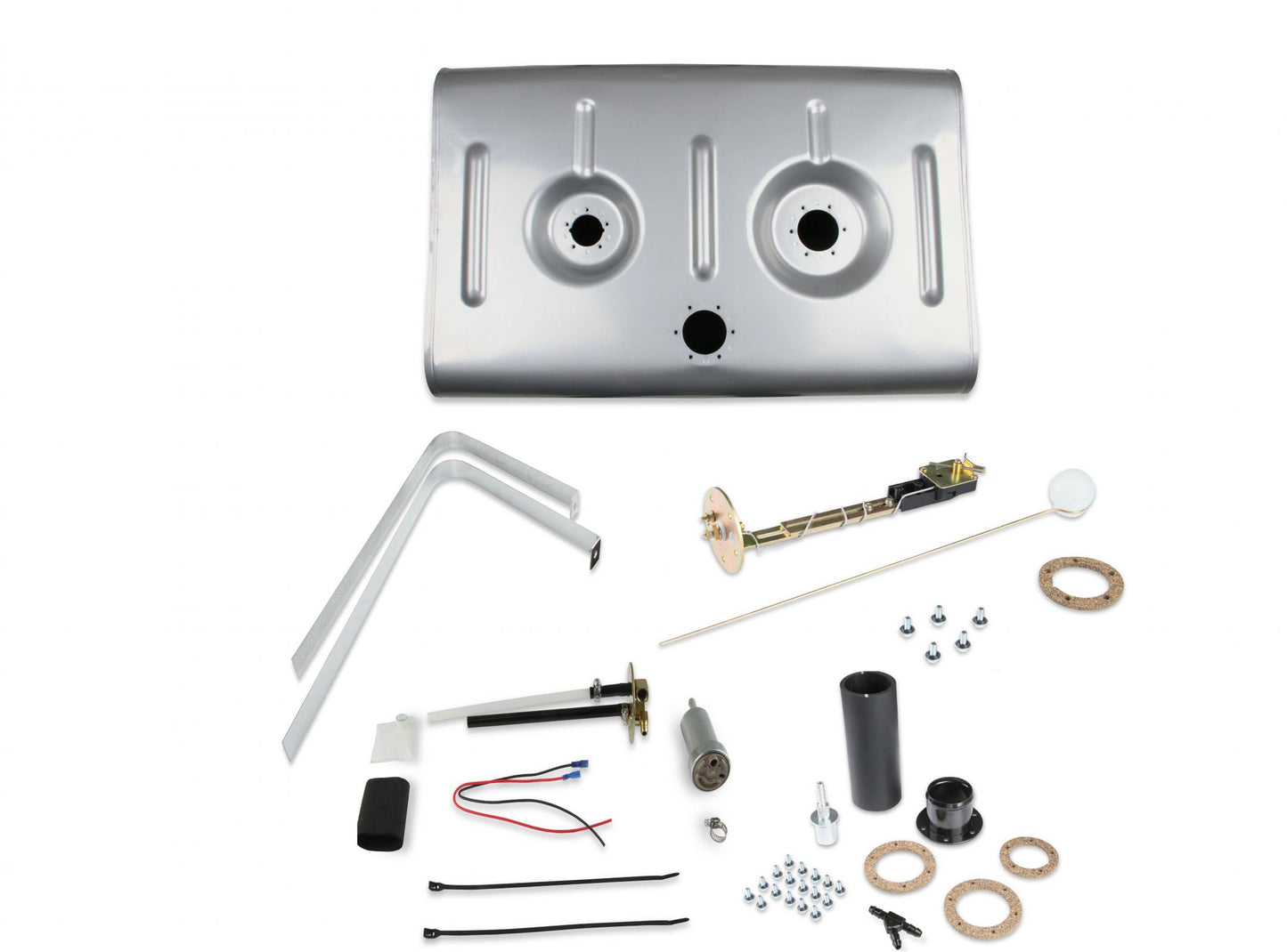 Universal Fuel Tank System 400 LPH Universal Steel Gas Tank Kit With 73-10 Ohm Ford Sender Holley Sniper EFI-15