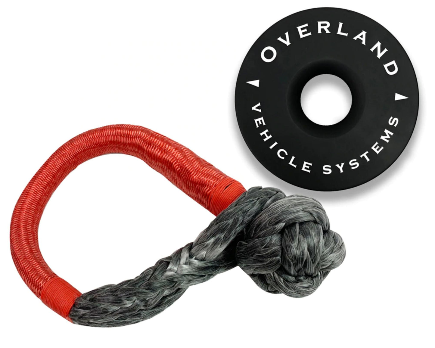 Overland Vehicle Systems Soft Shackle Recovery Ring Combo Pack - 45,000 lb - Black Overland Vehicle Systems