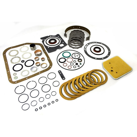 Automatic Transmission Rebuild Kit Includes Overhaul Gasket And Seal Kit/All Friction Plates/All Steel Clutch Plates/Flex Band If Req./Filter And Bushings/All Friction Plates TF6 1987-1995 Jeep Wrangler YJ And 1997-2003 Wrangler TJ OMIX