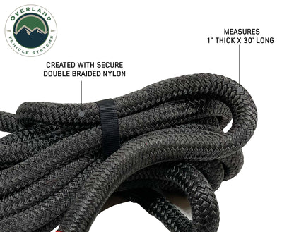 Brute Kinetic Rope Recovery Strap 1 x 30 Foot 30 Percent Stretch Overland Vehicle Systems-3