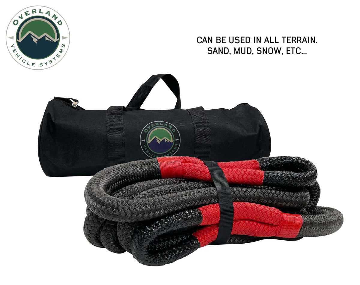 Brute Kinetic Rope Recovery Strap 1 x 30 Foot 30 Percent Stretch Overland Vehicle Systems-5