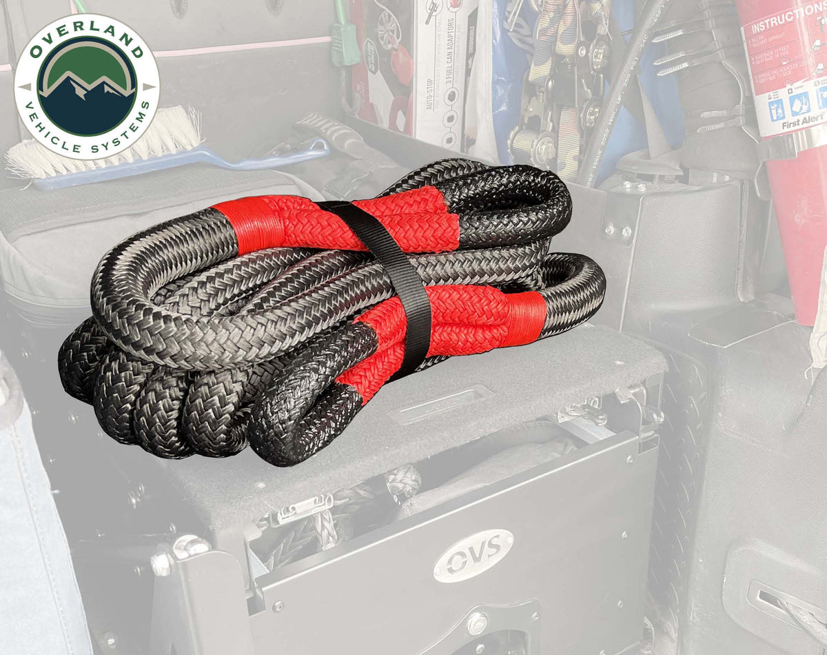 Brute Kinetic Rope Recovery Strap 1 x 30 Foot 30 Percent Stretch Overland Vehicle Systems-6